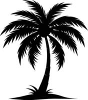 een verbijsterend palm boom silhouet gevangen genomen in tijdloos schoonheid vector