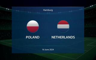 Polen vs nederland. Europa Amerikaans voetbal toernooi 2024 vector