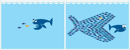 twee gestileerde verhaal composities Aan de thema van samenspel vector