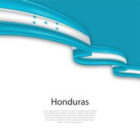 golvend lint met vlag van Honduras vector