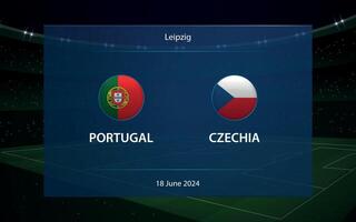 Portugal vs Tsjechisch republiek. Europa Amerikaans voetbal toernooi 2024 vector
