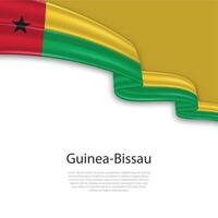 golvend lint met vlag van Guinea Bissau vector