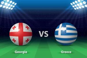 Georgië vs Griekenland. Europa voetbal toernooi 2024 vector