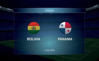 Bolivia vs Panama. Amerika voetbal toernooi 2024 vector