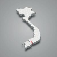 ho chi minh stad regio plaats binnen Vietnam 3d kaart vector