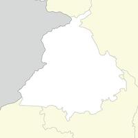 plaats kaart van Punjab is een staat van Indië vector