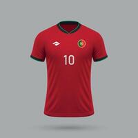 3d realistisch voetbal Jersey Portugal nationaal team 2024 vector