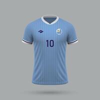 3d realistisch voetbal Jersey Uruguay nationaal team 2024 vector