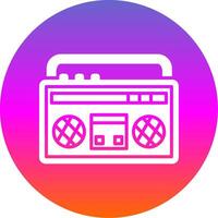 boombox glyph helling cirkel icoon ontwerp vector