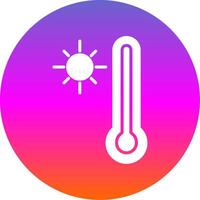 thermometer glyph helling cirkel icoon ontwerp vector