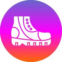 schoenen glyph helling cirkel icoon ontwerp vector