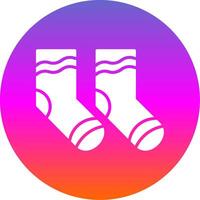 sokken glyph helling cirkel icoon ontwerp vector