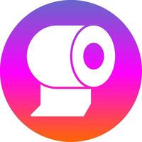 toilet papier glyph helling cirkel icoon ontwerp vector