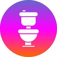 toilet glyph helling cirkel icoon ontwerp vector