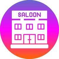 salon glyph helling cirkel icoon ontwerp vector