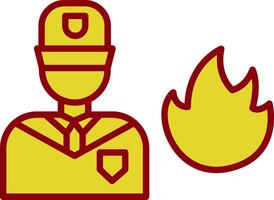 brandweerman wijnoogst icoon ontwerp vector