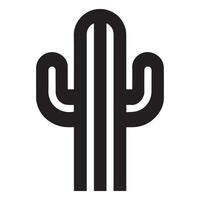 een gemakkelijk cactus silhouet ontworpen naar worden gebruikt net zo een modern vector
