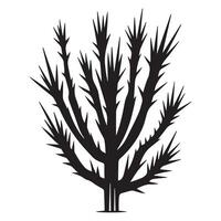 de uniek silhouet van een ocotillo cactus met haar lang dun vector