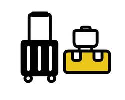 reizen bagage icoon vector