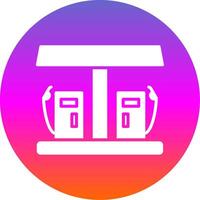 gas- station glyph helling cirkel icoon ontwerp vector