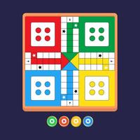 Ludo bord spel ui Ludo pion spel Bedrijfsmiddel vector