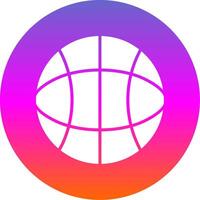 wereldbol glyph helling cirkel icoon ontwerp vector