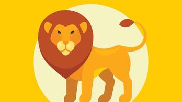 leeuw dier tekenfilm karakter voor kinderen kleur boek vector