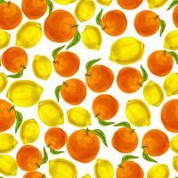 Oranje citroen naadloos patroon