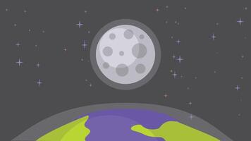 maan banen de aarde van ruimte illustratie vector