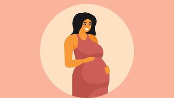 zwangerschap concept kunst zwanger vrouw ervan uitgaand en zwangerschap testen vector