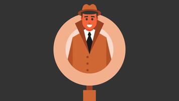 privaat onderzoek detectives voor wet handhaving illustratie vector