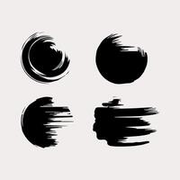 zwart ronde knop. hand- geschilderd inkt klodder. hand- getrokken grunge cirkel. grafisch ontwerp element voor web, zakelijke identiteit, kaarten, prints vector