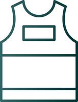 tank top lijn helling icoon vector