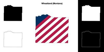 tarweland district, Montana schets kaart reeks vector