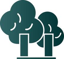 bomen glyph helling icoon vector