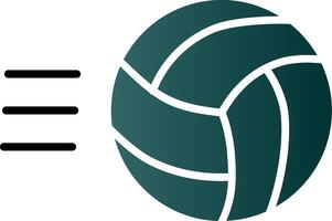 volley bal glyph helling icoon vector