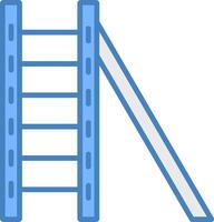 ladder lijn gevulde blauw icoon vector