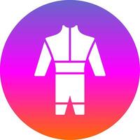 wetsuit glyph helling cirkel icoon ontwerp vector