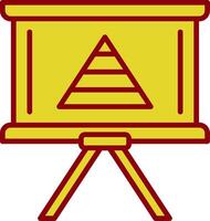 piramide tabel wijnoogst icoon ontwerp vector