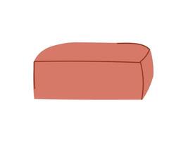 modieus roze sofa met retro stijl kussens. een modern verzameling van gestoffeerd meubilair. vlak illustratie vector