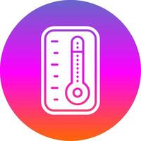 thermometer glyph helling cirkel icoon ontwerp vector