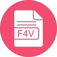 f4v het dossier formaat multi kleur cirkel icoon vector