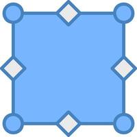 knooppunten lijn gevulde blauw icoon vector