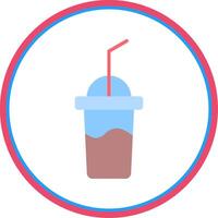 milkshake vlak cirkel icoon vector