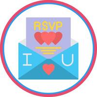 RSVP vlak cirkel icoon vector