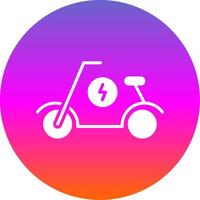 scooter glyph helling cirkel icoon ontwerp vector