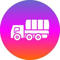 vrachtwagen glyph helling cirkel icoon ontwerp vector