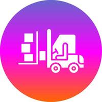 heftruck glyph helling cirkel icoon ontwerp vector