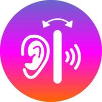 oor glyph helling cirkel icoon ontwerp vector