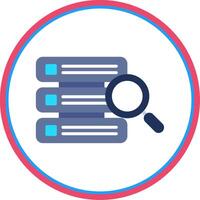 databank vlak cirkel icoon vector
